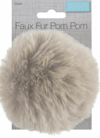 Natural Faux Fur 11cm PomPom