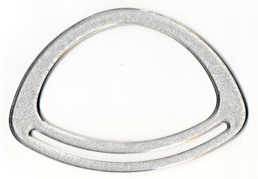 Silver Glitter Curved Handles