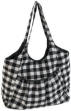 Monochrome Gingham Craft Shoulder Bag
