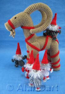Swedish Yuletide Goat (Julbock) and Yarn Gnomes (Garntomtar) Swedish Yuletide Goat (Julbock) and Yarn Gnomes (Garntomtar) knitted toys