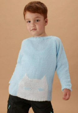 Jumper with Cat Motif