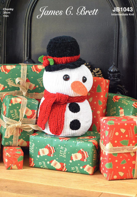 Knitted Christmas Snowman Toy