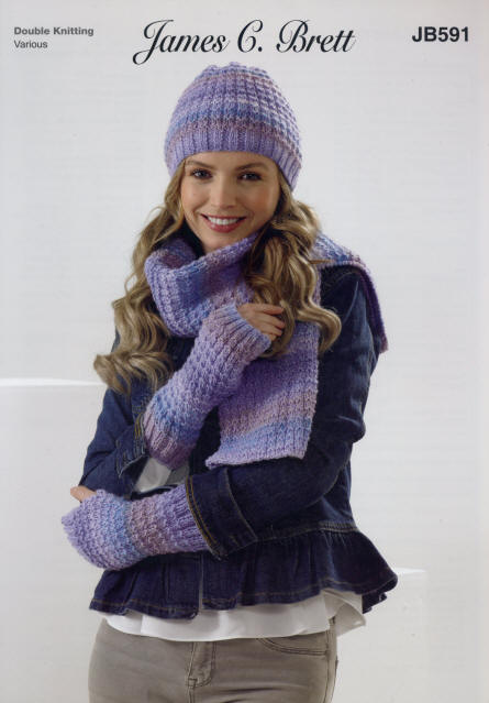 Hat, Cowl, Scarf, Gloves, Wrist Warmers
