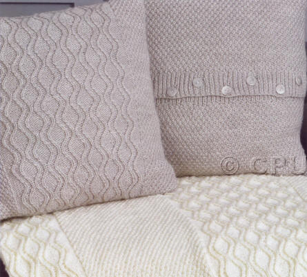 Knitted Throw and Cushion