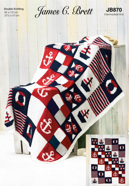 Knitted Nautical Blanket