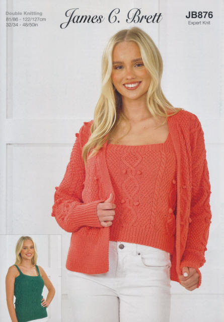 Ladies Cabled Tops and Cardigan