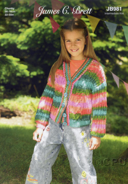 Girls Cardigan in shade PT22 (Coral Reef)
