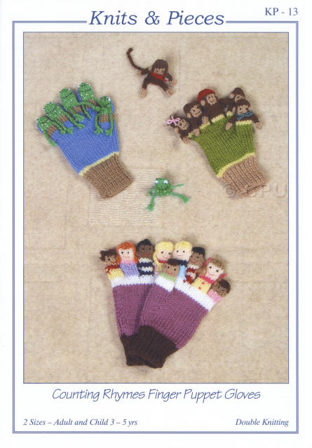 Knitted Rhyming Finger Puppet Gloves