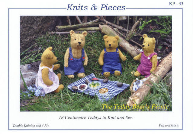 18cm Teddies to Knit or Sew