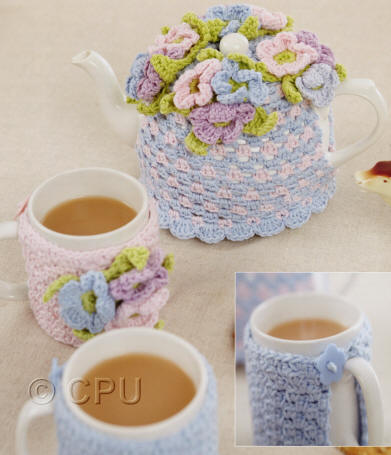 Crochet Tea Pot Cosy and Mug Cosy