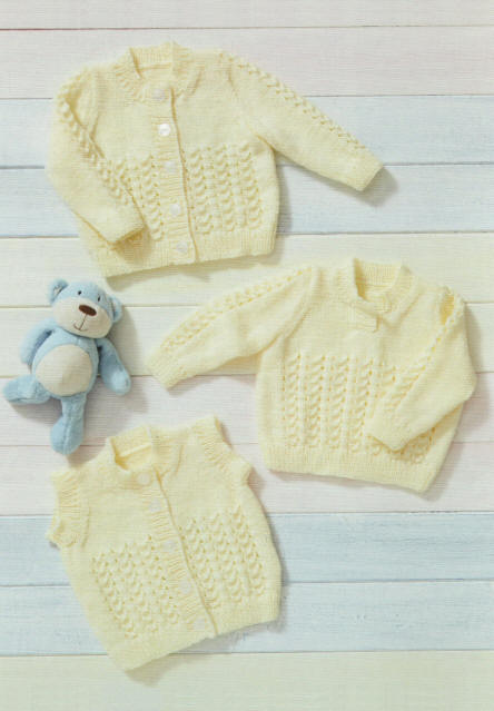Knitted Cardigan, Waistcoat and Sweater