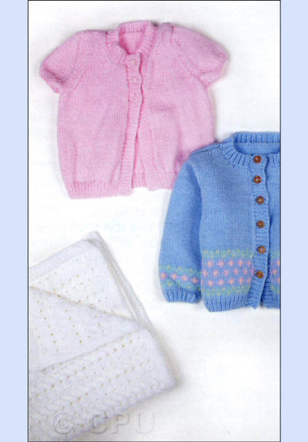 Knitted Cardigan, Jacket and Blanket