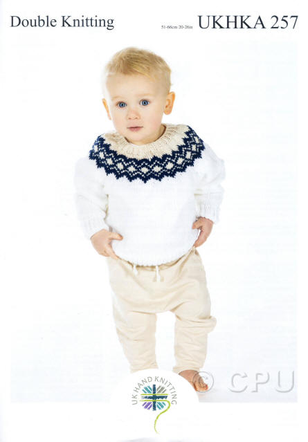 Knitted Coloured Yoked Sweater