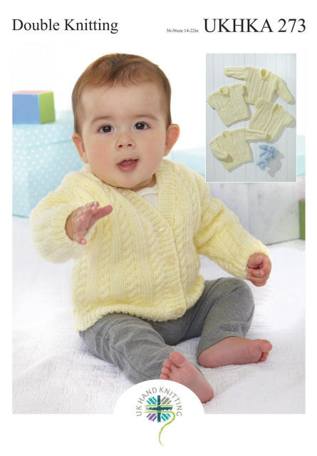 Knitted Baby Cardigan, Sweater and Slipover. 