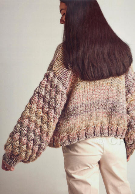 Knitted Ladies Bubble Sleeve Jacket - Colour shown is Climb (5682)