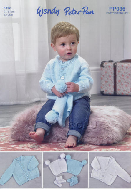 Knitted Cardigans, Hats and Booties