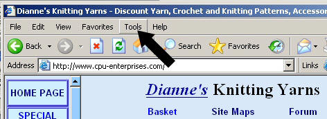 1. Click the Tools link