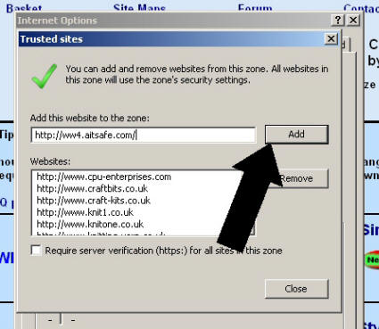 8. Click the Add Button