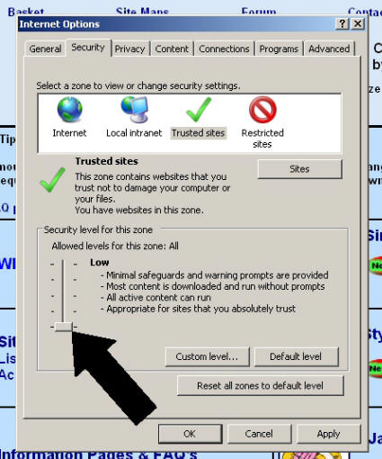 11b. Change the Security Level